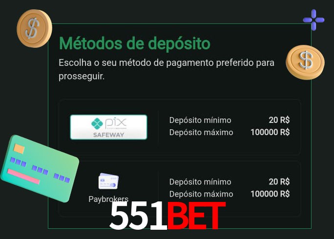 O cassino 551BETbet oferece uma grande variedade de métodos de pagamento